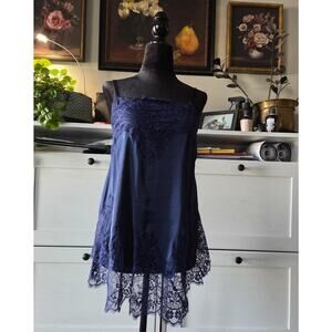 NWT Victoria's Secret Navy Lace Slip Dress/Chemise